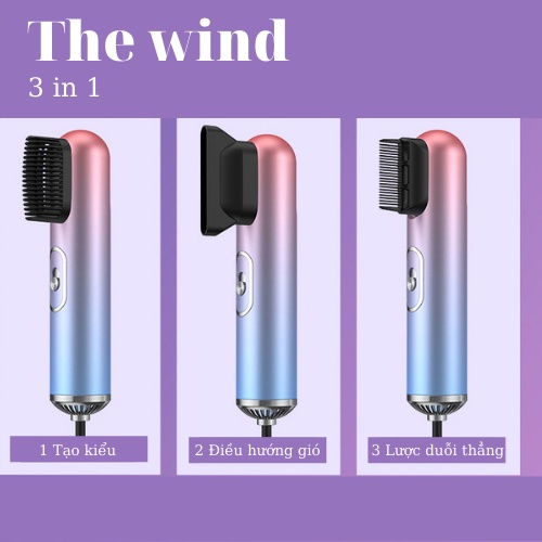 Máy sấy tóc mini 3 trong 1 LIG 3 đầu sấy tạo kiểu công nghệ Ion âm chống hư tổn tóc tiện lợi mang đi du lịch.