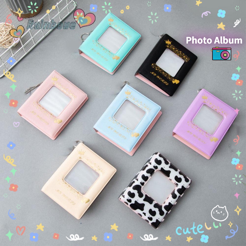 Album Ảnh 32 Ngăn 3 inch Dạng Vuông Màu Cầu Vồng