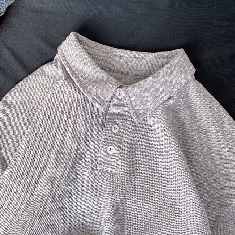 Áo Polo Uniex trơn 3 màu cơ bản xám, trắng và đen chất liệu cá sấu sang xịn mịn