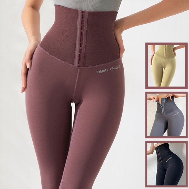 【Bán Nóng】💘Quần legging thể thao không đường may co giãn 10 khóa cho nữ