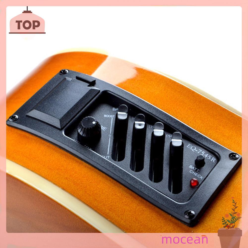 4-Band EQ Equalizer Pickup,Acoustic Guitar EQ-7545R Piezo Tuner Amplifier