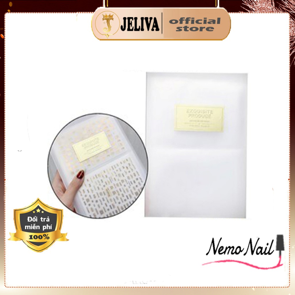 Sổ đựng sticker nail trang trí móng trong suốt Chính Hãng
