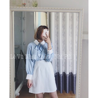 Sơ mi cổ nơ thiết kế