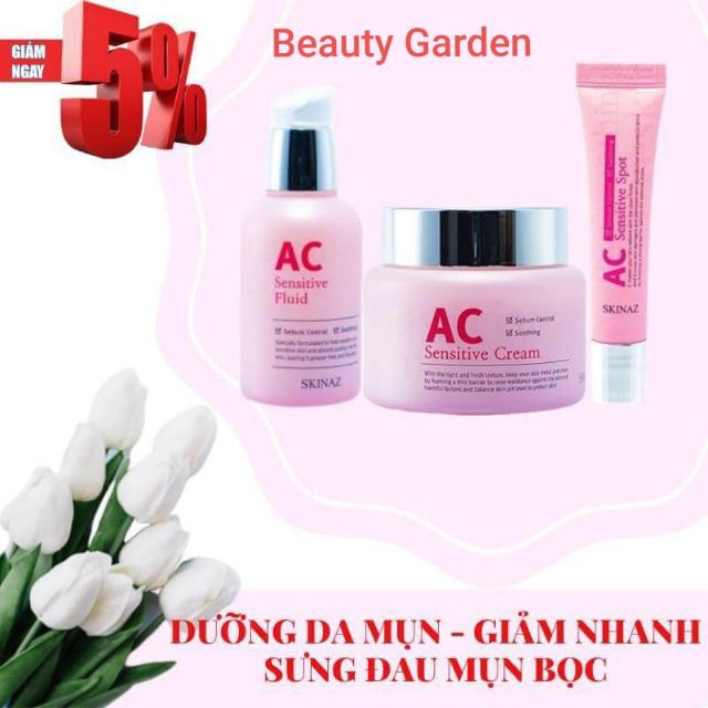 COMBO Dưỡng Da Khỏe, Sáng Căng Bóng Hỗ Trợ Điều Trị Mụn Giảm Sưng Skinaz [Chính Hãng]