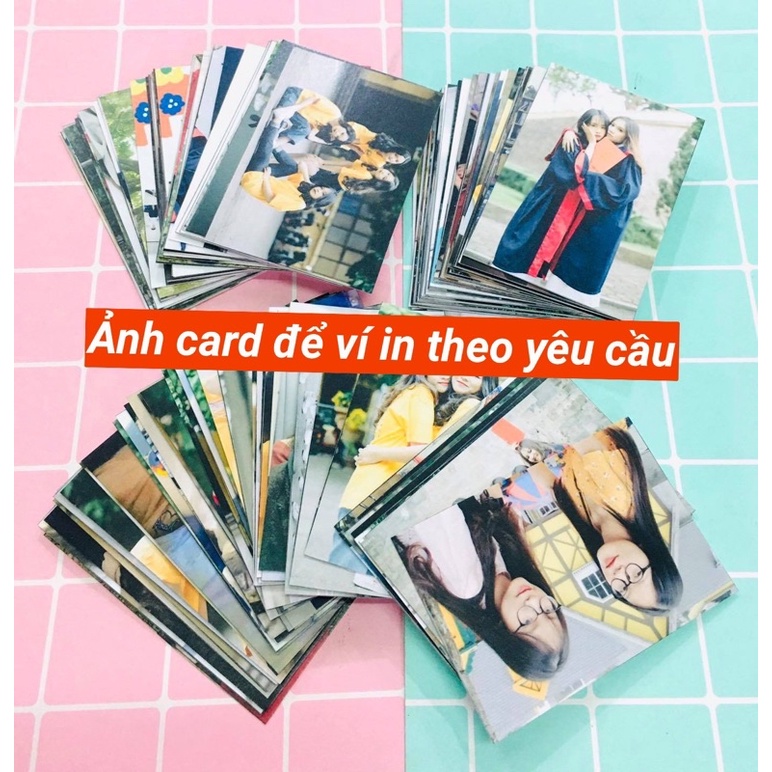Ảnh card để ví in hình theo yêu cầu 6 ảnh ép lụa/ thẻ card đặt in