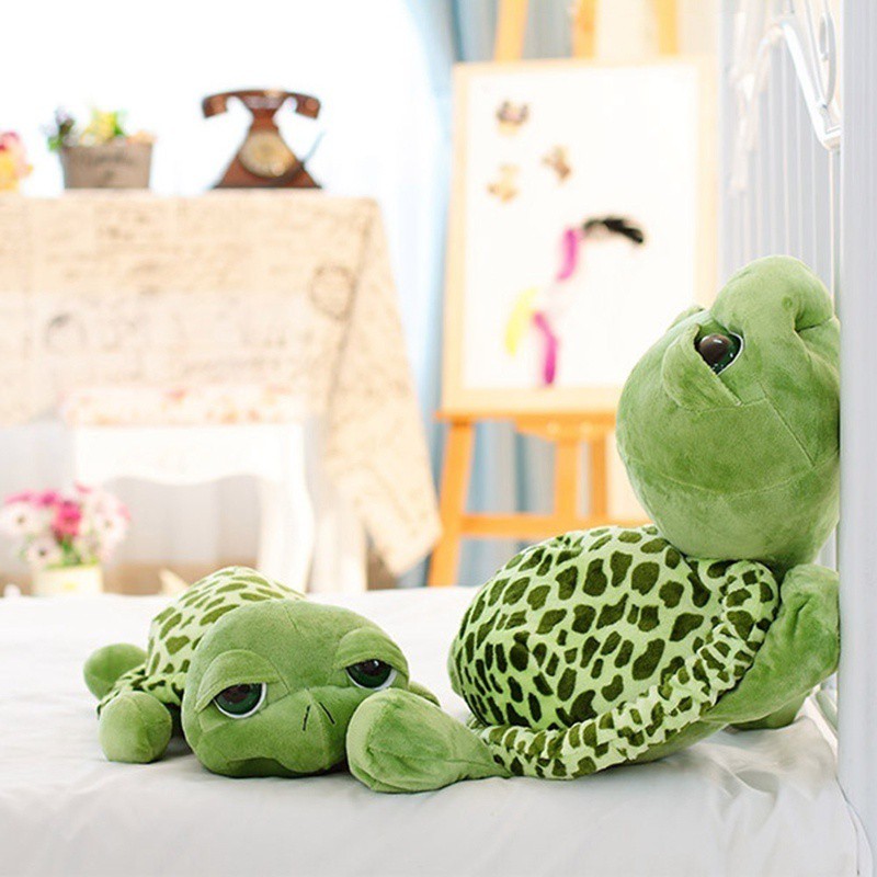 Búp bê nhồi bông hình rùa biển mắt to đáng yêu