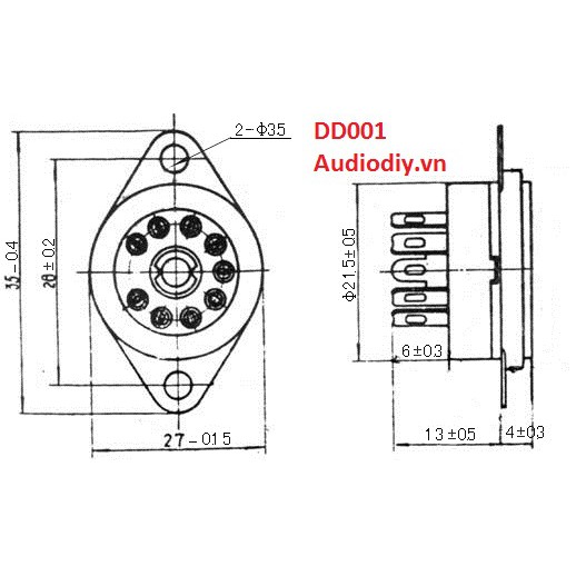 Đế đèn 9 chân Chassis