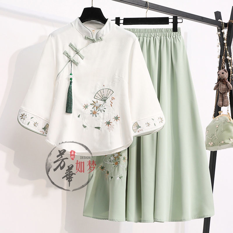 Bộ Hán Phục Cách Tân Thêu Họa Tiết Thời Trang Retro Trung Hoa Thiết Kế Mới Cho Nữ