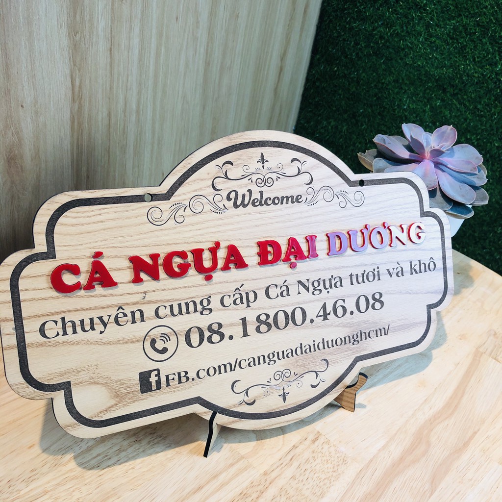 Bảng Gỗ Tên Shop - Miễn Phí Thiết Kế theo yêu cầu