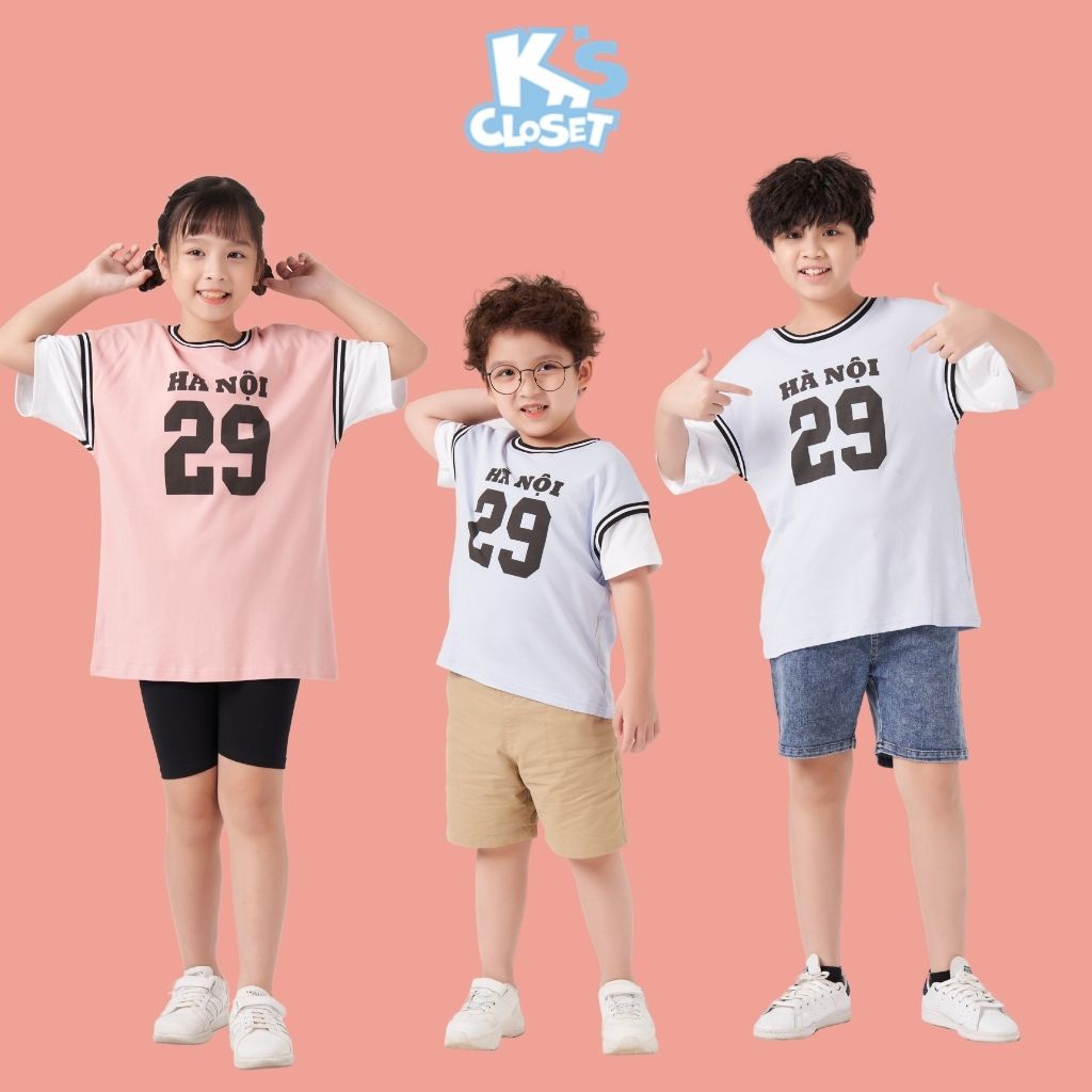 Áo phông trẻ em K'S CLOSET kiểu dáng thể thao năng động KT26TWS TMĐT