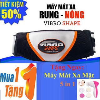 Đai mát-xa bụng giảm mỡ Vibro Shape tặng máy mát xa mặt