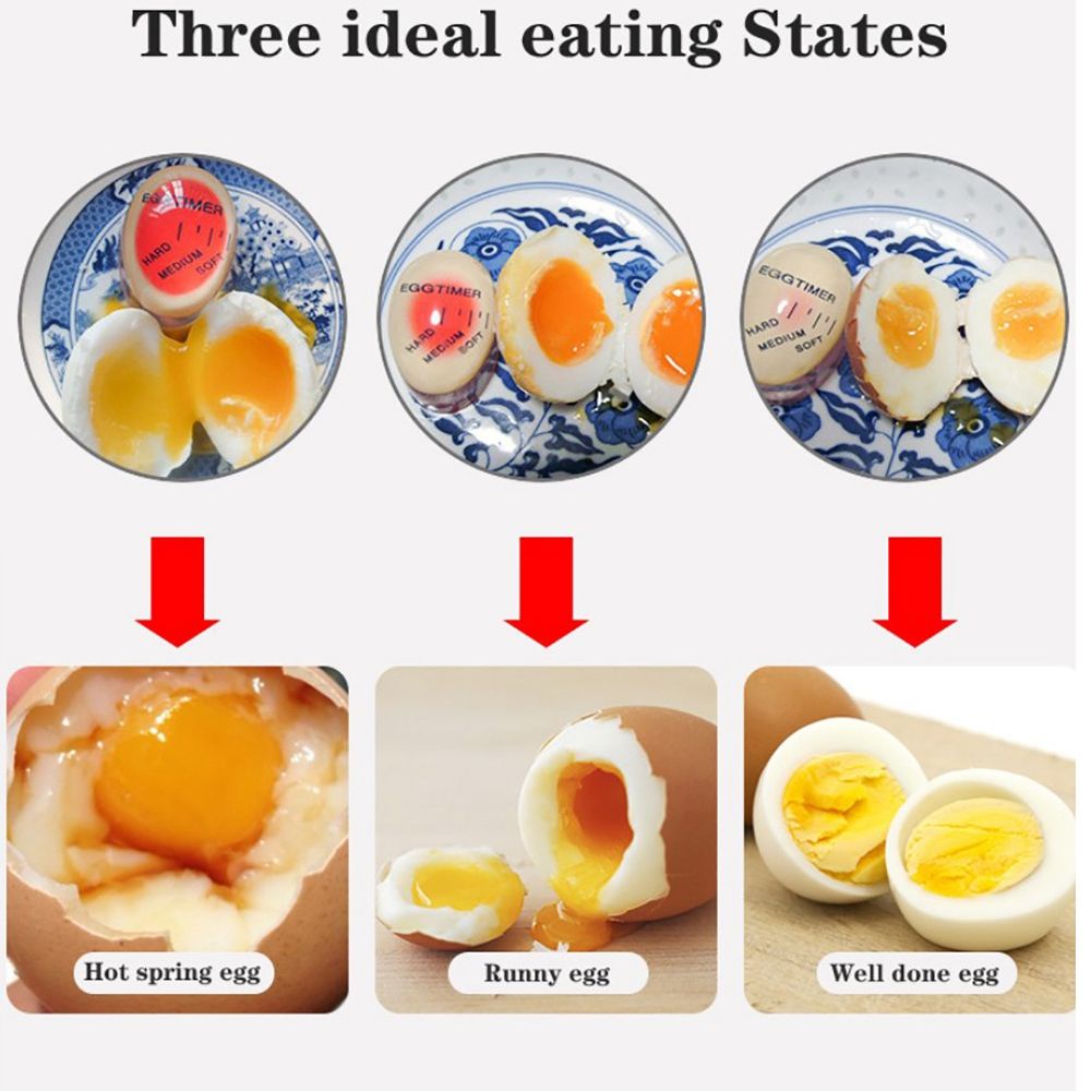 Dụng cụ hẹn giờ nấu trứng thay đổi màu sắc tiện dụng