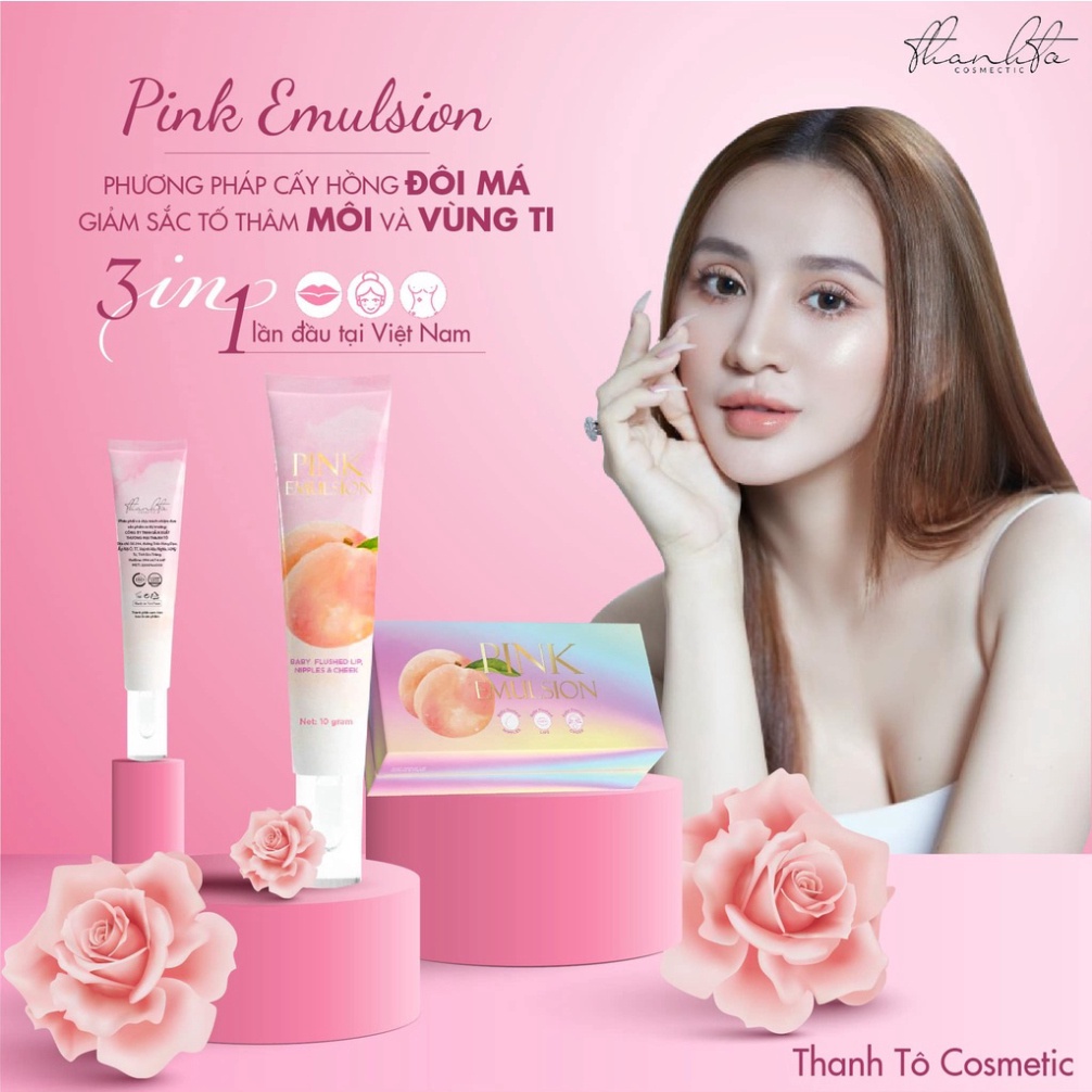 Kem Dưỡng Má Hồng - Pink Emulsion, Dưỡng má hồng từ nhiên, cấp ẩm da mịn mượt, tăng sinh collagen, Aco