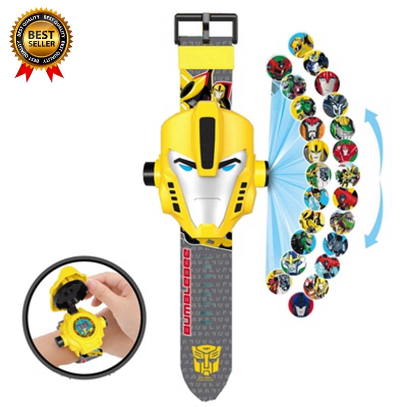 Transformers Bumblebee Prime Projection Watch Cartoon Electronic Watch Kids Toy