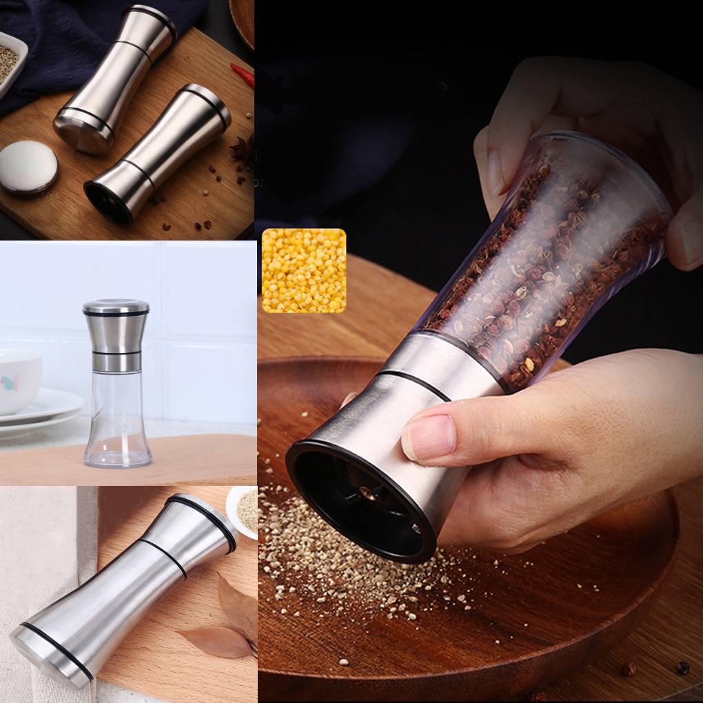Dụng cụ xay tiêu bằng thép không gỉ đa năng tiện dụng 120ml
