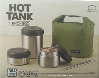 Bộ 3 Hộp Cơm Giữ Nhiệt Lock&Lock Mushroom LHC8025SLV - Bạc