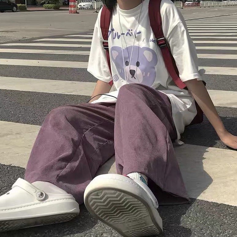 Quần nhung tăm phong cách Hàn Quốc - ảnh thật cận chất | BigBuy360 - bigbuy360.vn