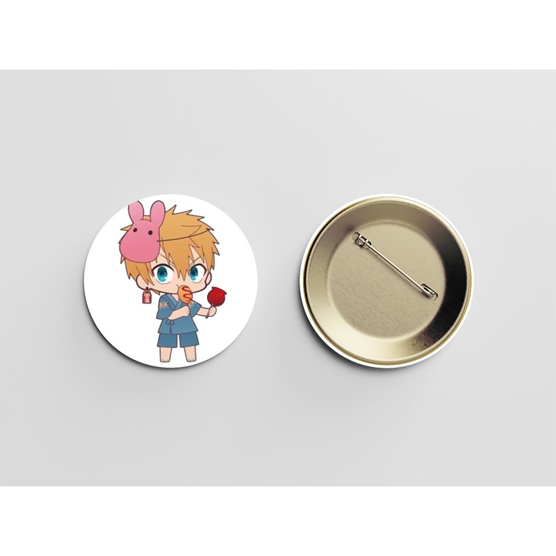 (nhiều mẫu) Huy hiệu cài áo IN HÌNH ibaku Shounen Hanako-kun Ác quỷ trong nhà xí anime chibi