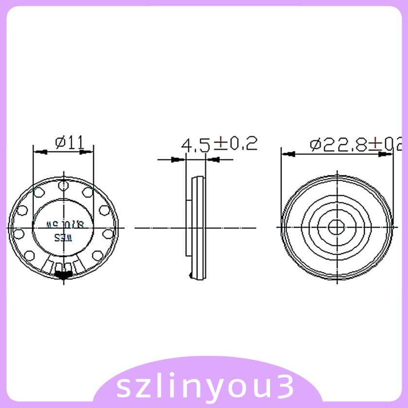 Loa Nam Châm Mini Trong Suốt 2x 23mm 8 Ohm 0.5w