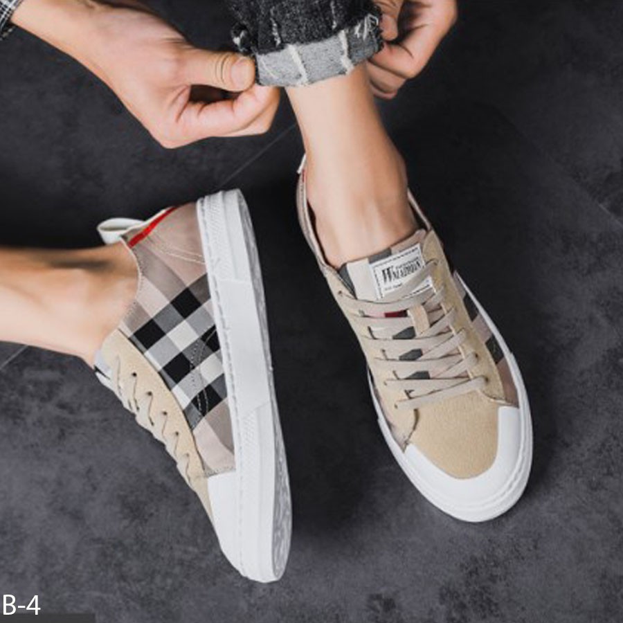 Giày nam thời trang ⚜️Bệu Store⚜️ Giày Sneaker Nam BBR Nhập Khẩu - Giày thể thao thấp cổ nam hai màu Nâu - Đen