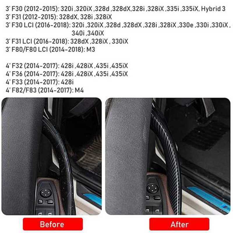 2 Vỏ Bọc Tay Nắm Cửa Trong Cho BMW 3 / 4 Series F30 F35 2012-2018