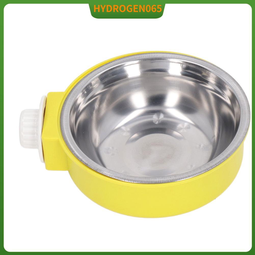 Hydrogen065 Treo bát đựng thức ăn cho thú cưng Làm dày bằng thép không gỉ Cố định lồng Bát đơn chó mèo
