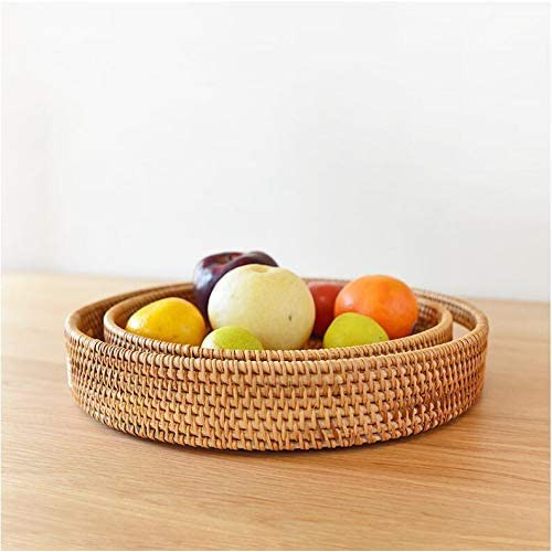 Khay DECOR dùng đựng chén bát tròn mây tre đan