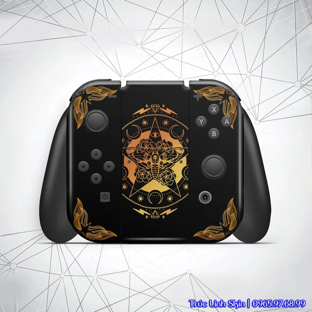 Skin decal dán Nintendo Switch V1, V2 / OLED mẫu Tarot card Moon