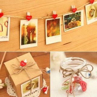 COMBO 10 KẸP GỖ HÌNH TRÁI TIM