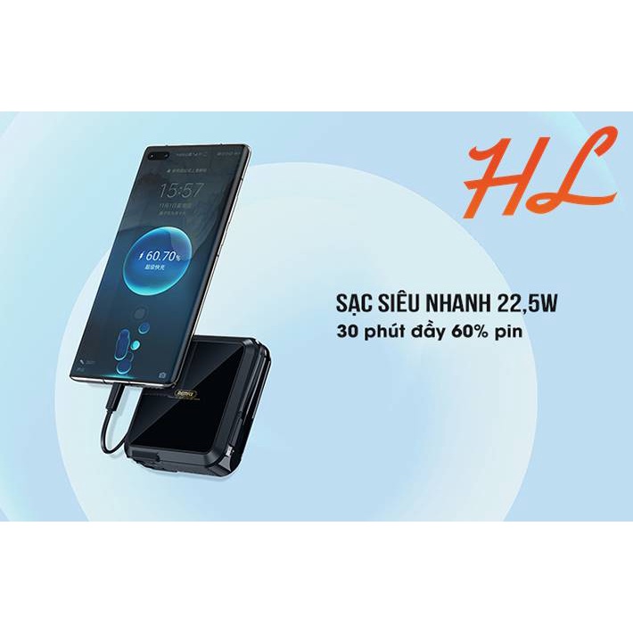 Pin Sạc Dự Phòng Remax RPP-276 15000mAh 22.5W (Kiêm Củ Sạc và Giá Đỡ) - BH 12 tháng - Hunglongpc