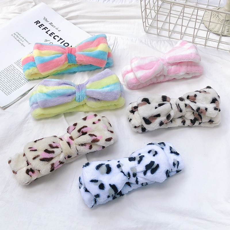 Băng đô họa tiết da báo / kẻ sọc phong cách Hàn Quốc thời trang cho nữ