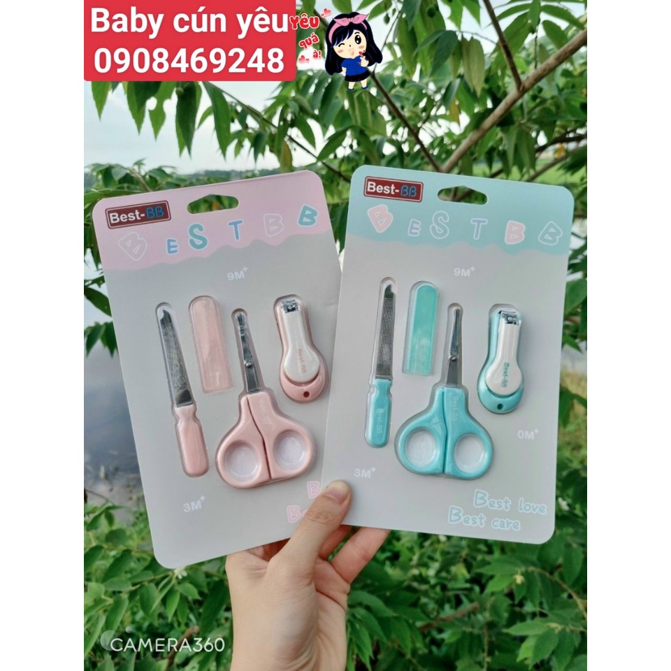 Bộ/Set Bấm Móng Tay 3 Chi Tiết Cho Bé Sơ Sinh KICHI Nhật Bản