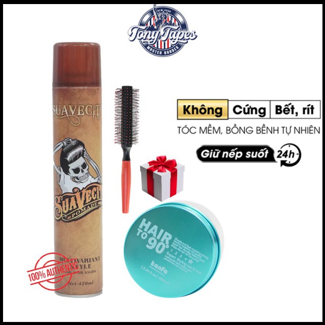 Sáp vuốt tóc Nữ chính hãng Hairto90 KANFA + Gôm xịt tóc giữ nếp tóc con , uốn, giả uốn | Wax &amp; keo vuốt tóc | november