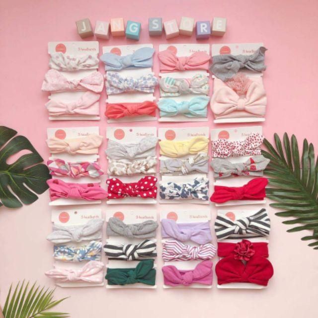 Set 3 Chiếc Tuban / Băng Đô Xinh Xắn Cho Bé (Nhiều Mẫu)