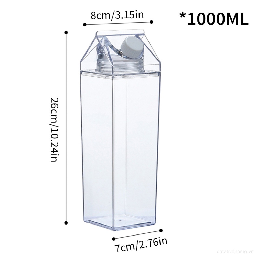 Bình Đựng Nước Ép Trái Cây/Nước Ép Trong Suốt Dung Tích 500ml Nhỏ Gọn 1000ml