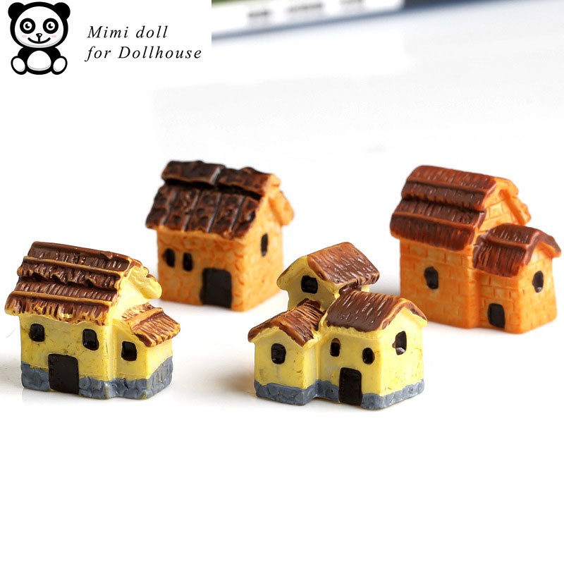 02 Ngôi nhà tranh trang trí tiểu cảnh cao 3cm Minidoll