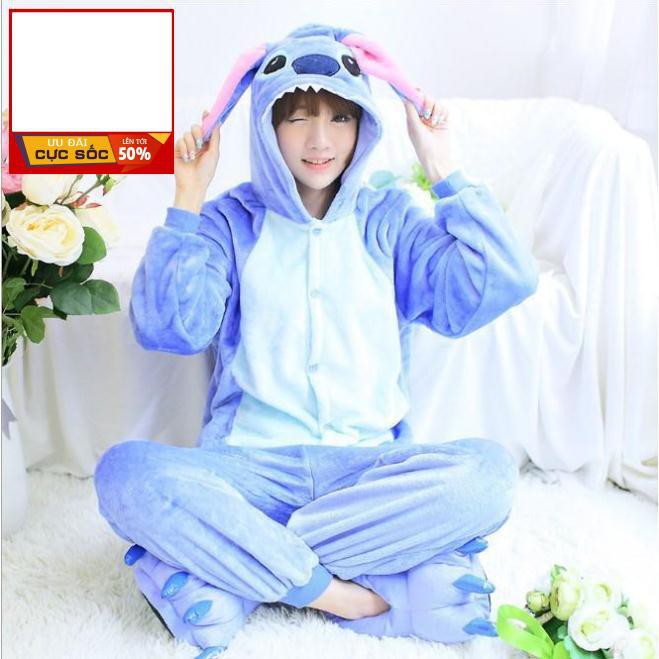 Bộ Đồ Thú Stitch Xanh, Hồng ❤️ FREESHIP ❤️