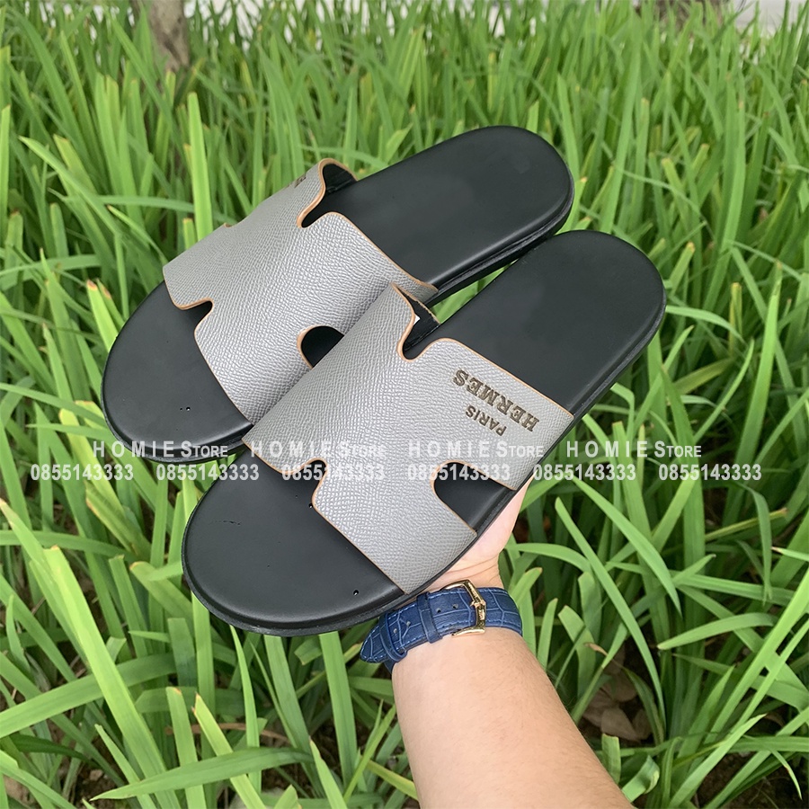 Dép nam siêu cấp ful box - Quai da bò đủ màu