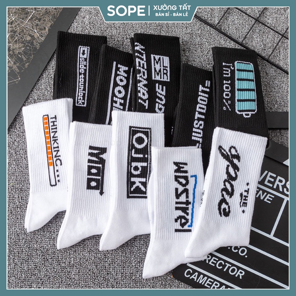 Tất vớ cổ cao nam nữ kiểu dáng thể thao trẻ trung năng động - Sope Shop