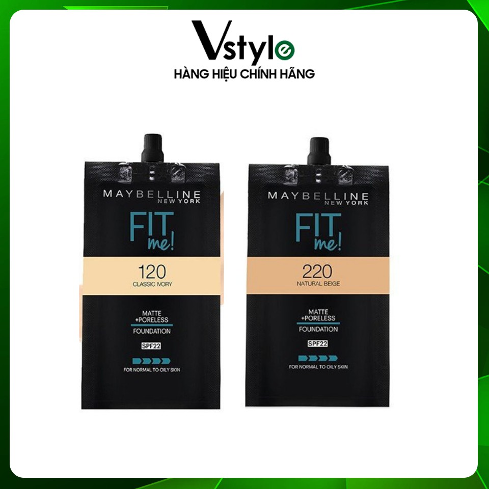 Kem Nền Mịn Lì Maybelline Fit Me Matte Poreless Foundation 5ml