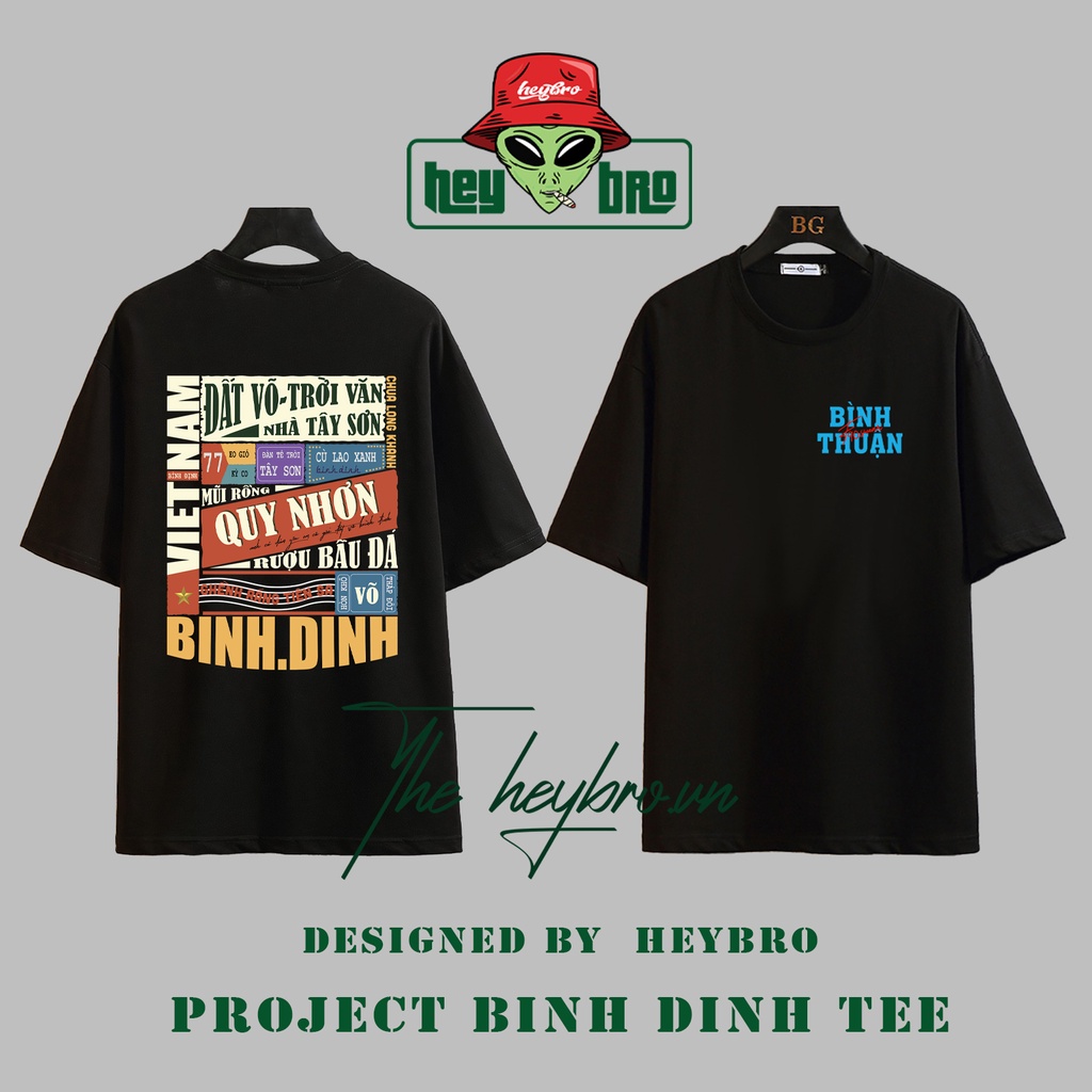 Áo thun nam nữ Unisex tay lỡ form rộng Local Brand HEYBRO phong cách GenZ VIỆT NAM /06