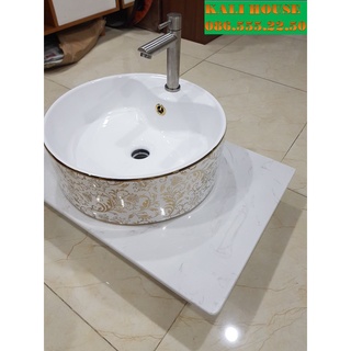 BÀN ĐÁ LAVABO TREO TƯỜNG CAO CẤP