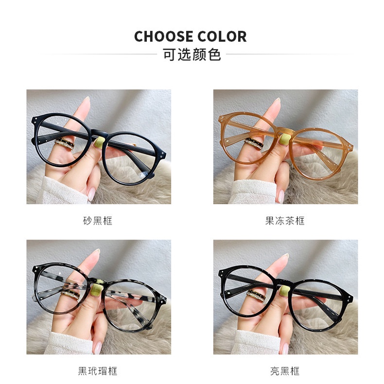 Mắt Kính Gọng Tròn Chống Bức Xạ Phong Cách retro Hàn Quốc Dành Cho Nam Nữ