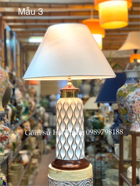 Đèn ngủ gốm sứ Bát Tràng cao cấp