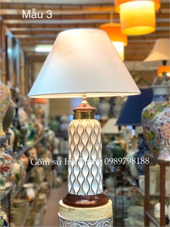 Đèn ngủ gốm sứ Bát Tràng cao cấp