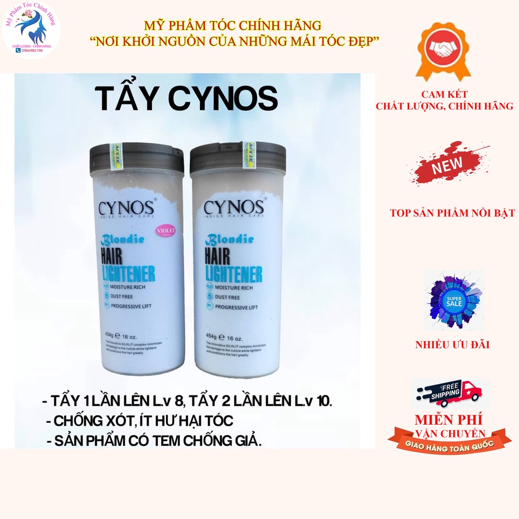 🏵️ Bột tẩy Cynos chống xót tối đa, tẩy 1 lần lên tông 8,9🏵️