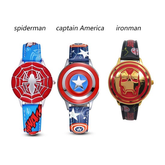 Đồng hồ đeo tay hình Spiderman hoạt họa chống thấm nước dành cho bé trai