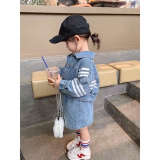 Set váy bò 3 vạch bé gái