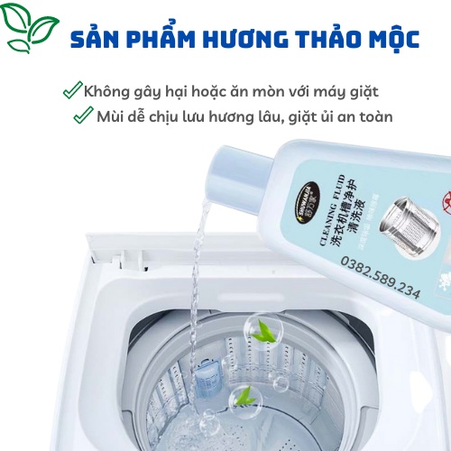 Nước Tẩy Lồng Máy Giặt Nhật Bản SHUWANJIA - Dung Dịch Vệ Sinh Máy Giặt 260 ML - Tẩy nhanh và sạch nấm mốc