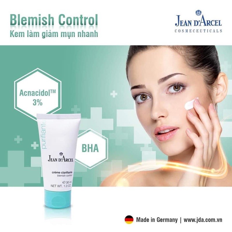 Kem làm giảm mụn nhanh  Blemish Control c Jean d’Arcel